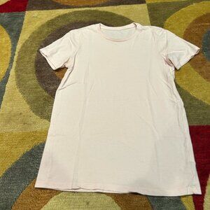 Slim Crew Tee Shirt 100% Cotton Light Pink Short Sleeve Women’s